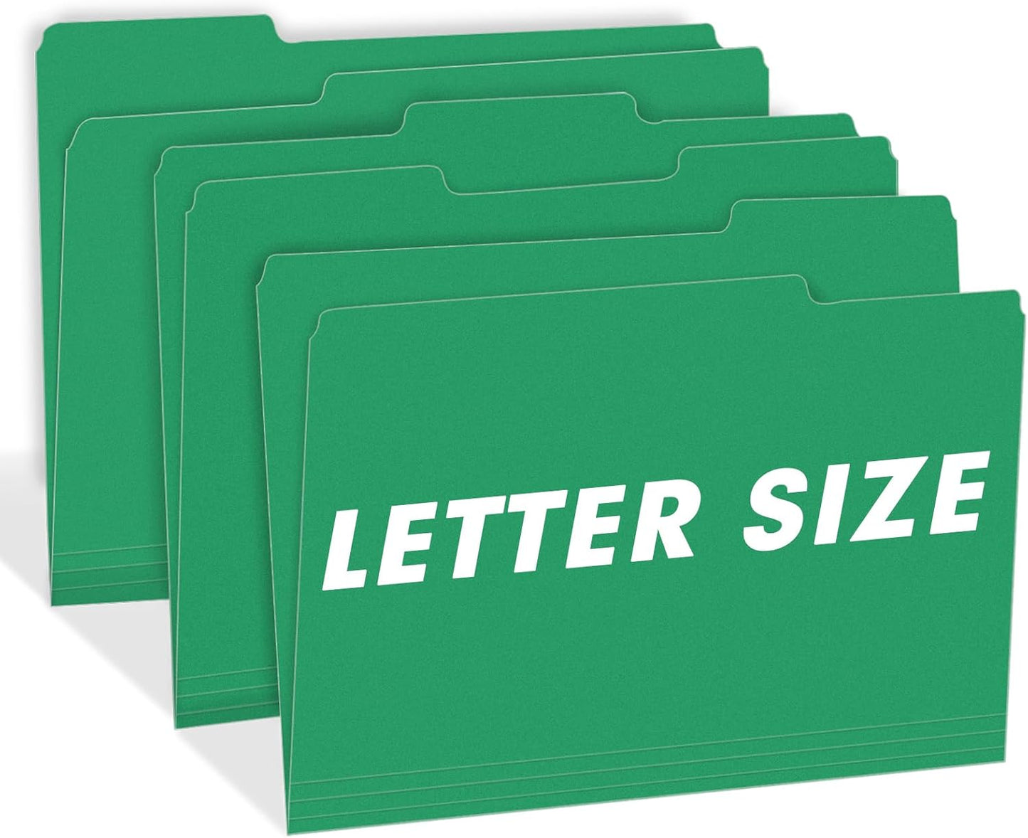 RAZCC File Folders, 100-Pack, 1/3 Cut, Letter Size, Yellow, Great for Organizing and Easy File Storage