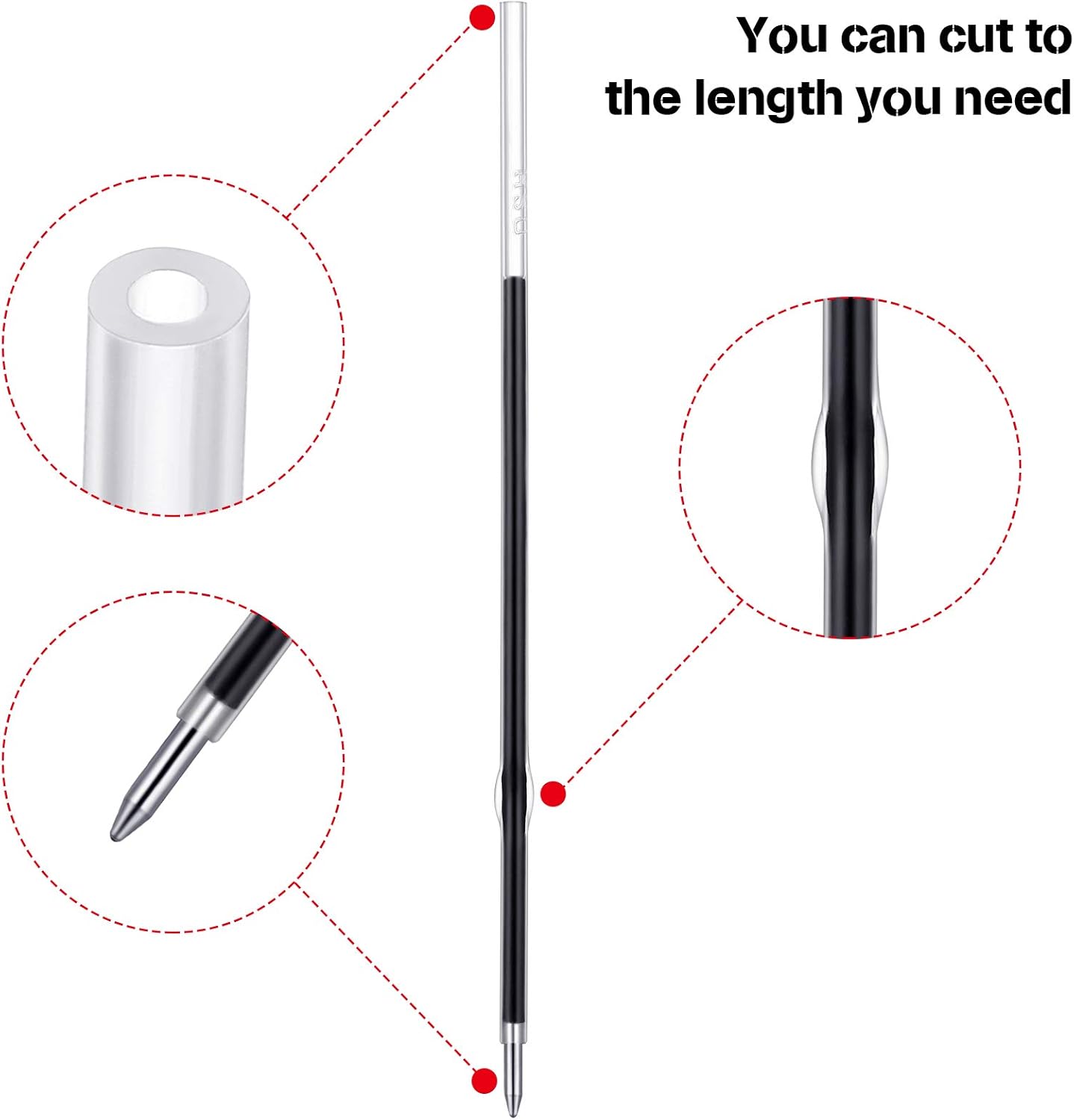 30 Pieces Ink Pen, Ballpoint Pen Refills Replacement Ballpoint Black for Retractable Pens Office College School Supplies (Blue,0.7 mm)