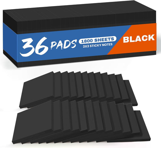 Sticky Notes, 36 Pads, 3x3 Inches Self-Stick Note Pads, Perfect for Office, Study, and Daily Life Organization - Bright