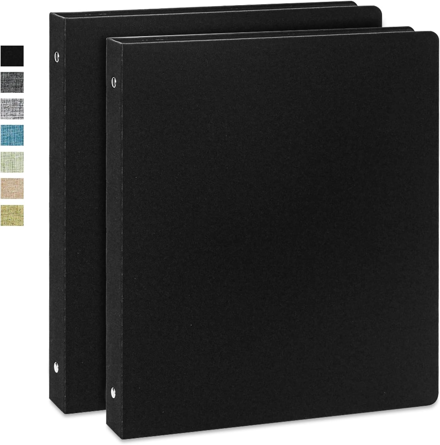 Vienrose 3 Ring Binder 1 Inch Round Rings with Linen Fabric Cover, Fits 8.5 x 11 Inch Paper, Durable Organizer for School, Office, Home, Recipes, Grey