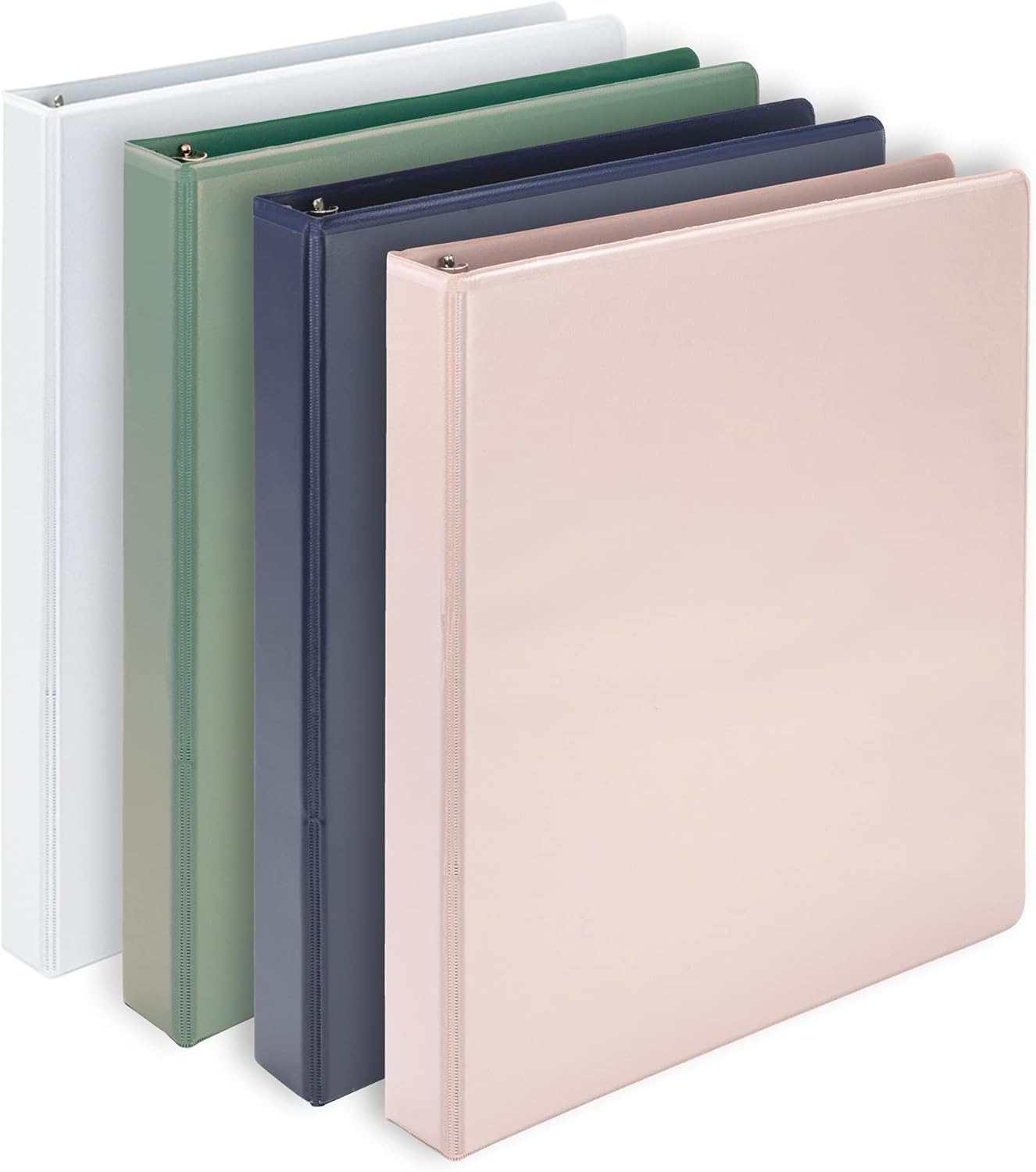 Samsill Plant-Based 3 Inch Durable D-Ring, View Binder, Eco-Friendly, USDA Certified Biobased, 4 Count, Pack of 1, Boho Assortment