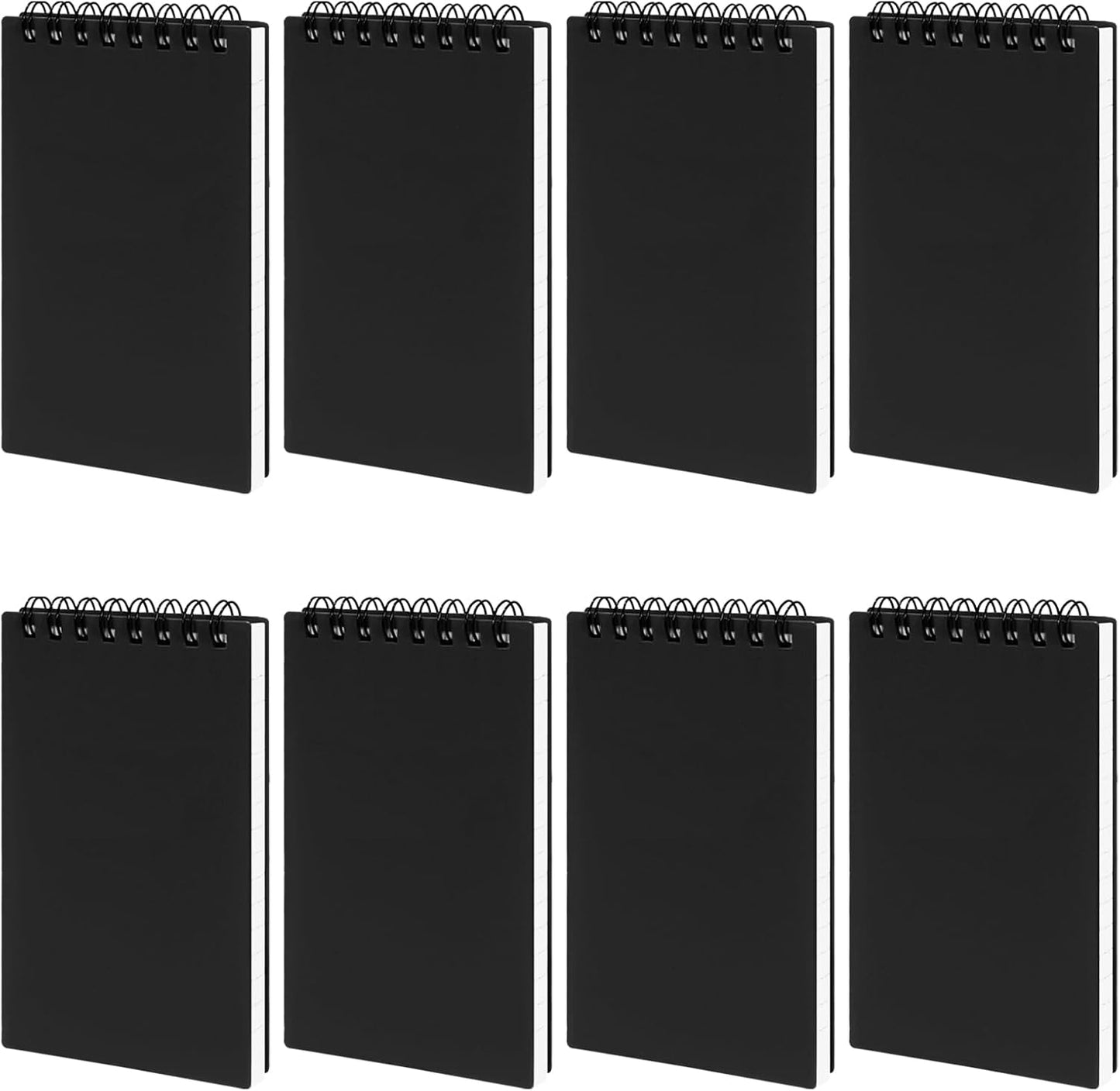 wavamawa Pocket Notebooks Set of 12, Small 3x5 Spiral Notepads, Office Style Mini Notebook, Small Notepad Pocket Size, Memo Pads for Home, College, Work or School - Lined College Ruled Paper