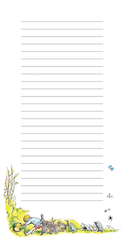 The Unemployed Philosophers Guild Winnie-The-Pooh Notepad- 65 Easy-Tear Paged Memo Desk Note Pad With 4 Alternating Page Designs, 8.25" x 4.25"
