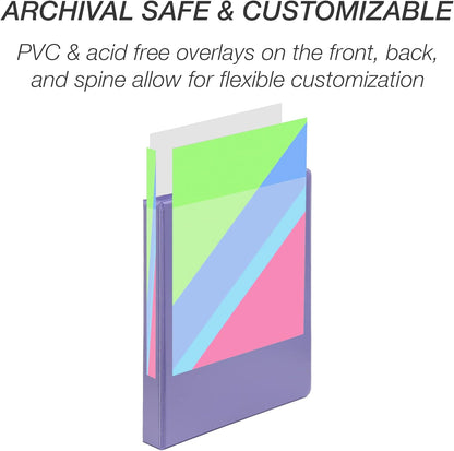 Samsill Durable 4 inch 3 Ring Binder, D Ring Binder, 100% Recycled Chipboard, Black, 2 Pack