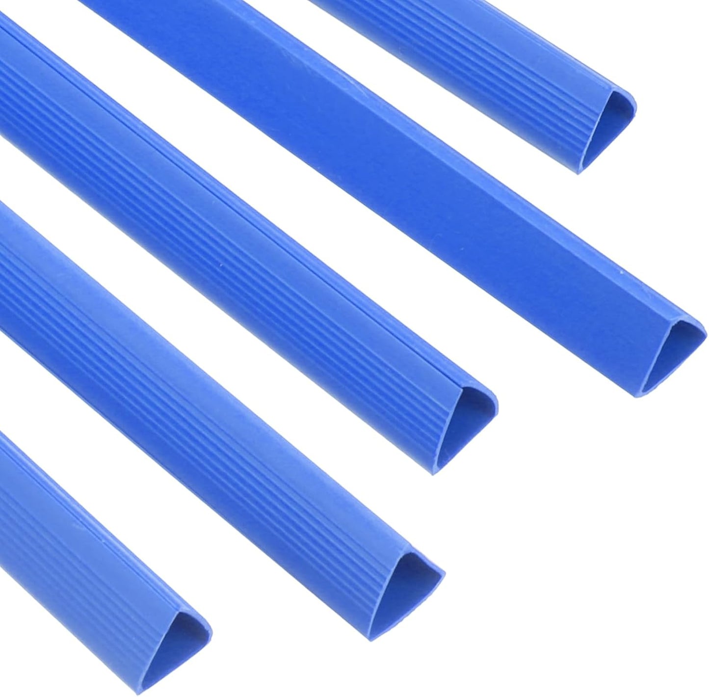 PATIKIL 10Pcs Binding Bars, 15mm Binding Bars Slide Grip 120 Sheets Capacity A4 Size Report Binder Triangle Presentation Binder for Report Cover Resume, Blue