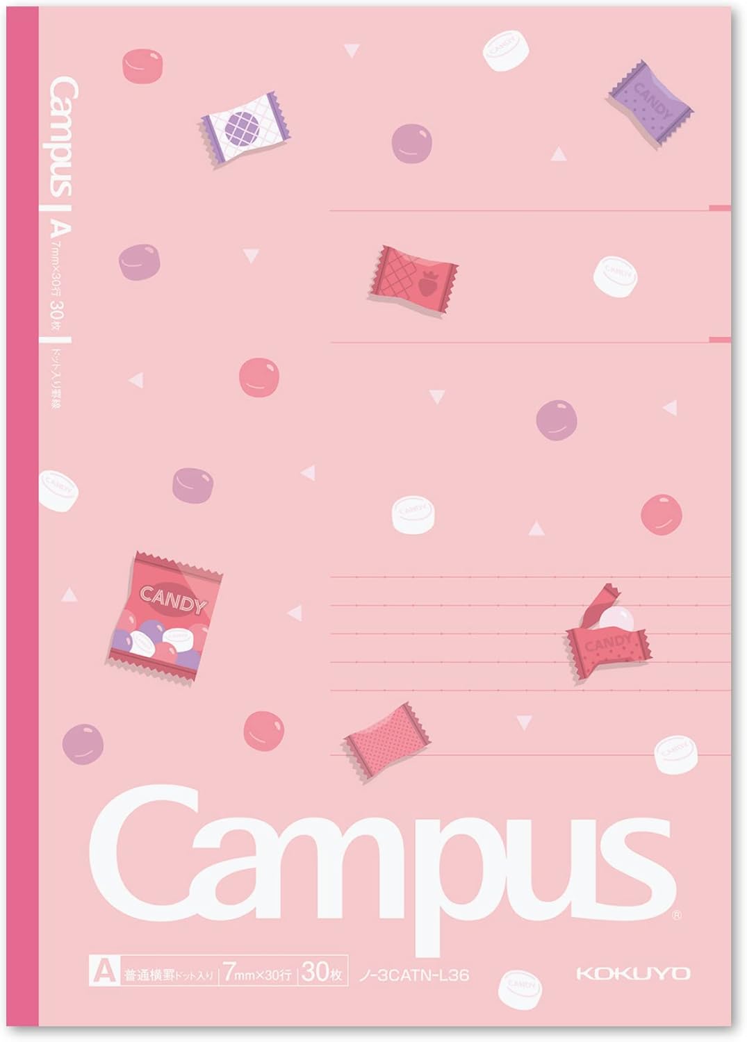 KOKUYO Composition Notebooks, 5 Pack Campus Semi-B5 Comp Book with Dot B 6mm Ruled, 30 Sheets, School Lined Notebook in Shear Stone, Journal Notebook for Women Work Study Note Taking(NO-GS3CWBT-L1X5)