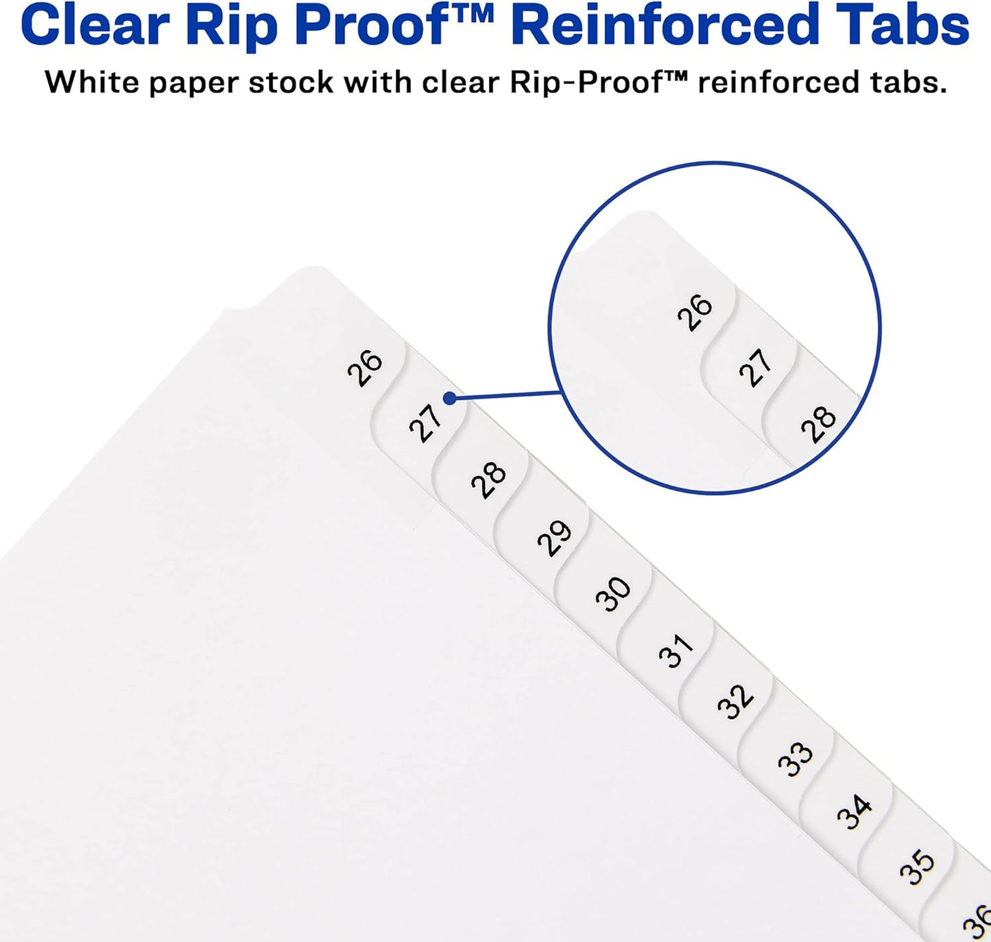 Avery 26-50 Legal Exhibit Dividers for 3 Ring Binders, 25-Tab Set, Allstate Style, 1 Binder Divider Set (01702)