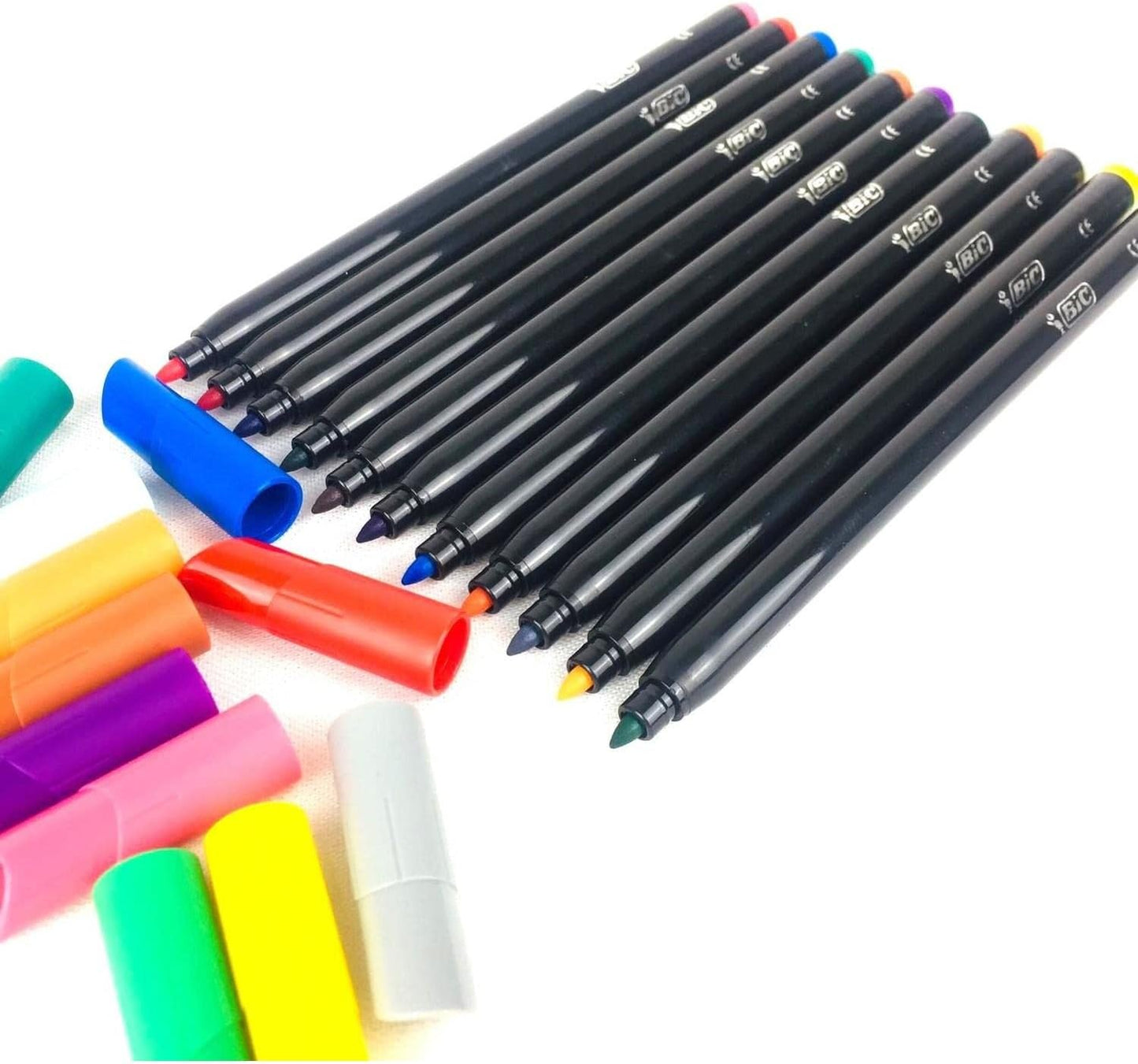 BIC Intensity Felt Tip Pens, Vibrant Colouring Pens, School Supplies for Kids or Adults, 24 Pack