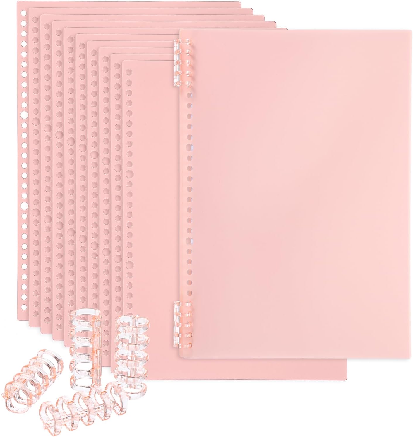 PATIKIL 12 Pack Binding Covers, A5(8.4x5.7 Inch) 22 Mil Plastic Notebook Covers Sheets with Binding Comb for Book Report Presentation, Light Blue
