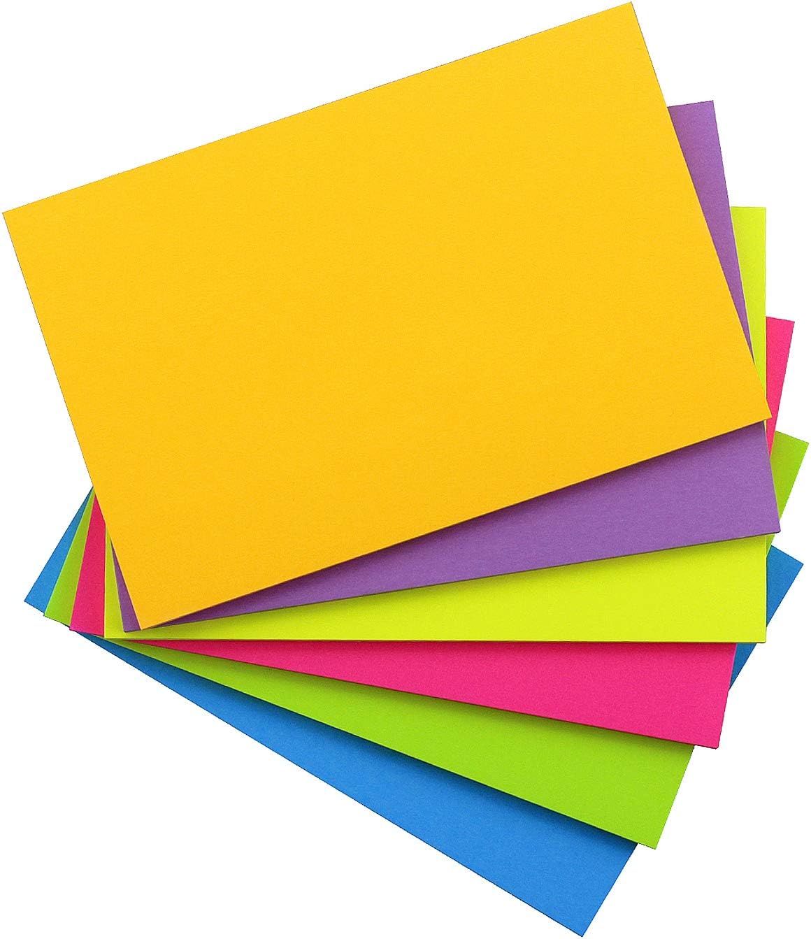 Sticky Notes 8x6, 6 Color Bright Colorful Sticky Pad, 6 Pads/Pack, 45 Sheets/Pad, Self-Sticky Note Pads