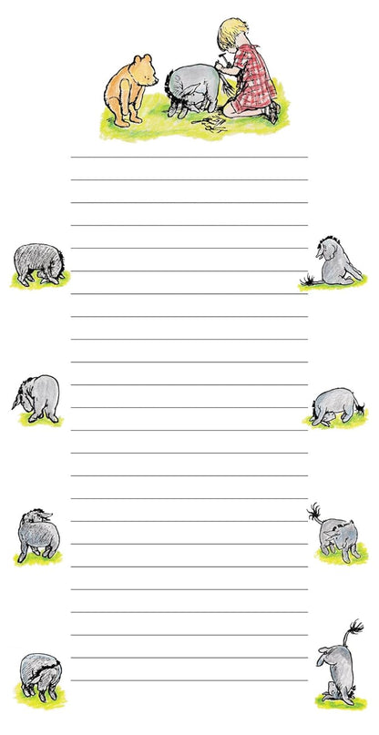 The Unemployed Philosophers Guild Winnie-The-Pooh Notepad- 65 Easy-Tear Paged Memo Desk Note Pad With 4 Alternating Page Designs, 8.25" x 4.25"