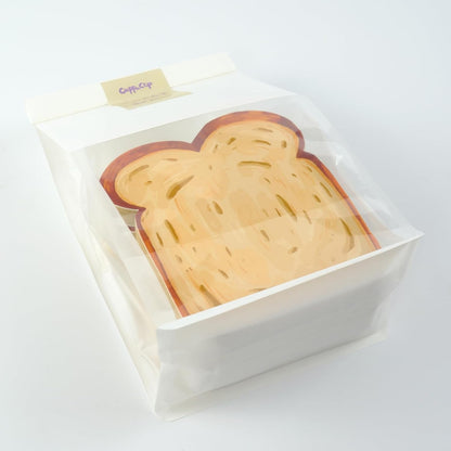 Toast-Shaped Note Pads - 5 Pack Blank Scratch Pads 50 Sheets/Pad Small Notebook for Baking Lovers Cute Note Taking (2-slice toast memo pad)