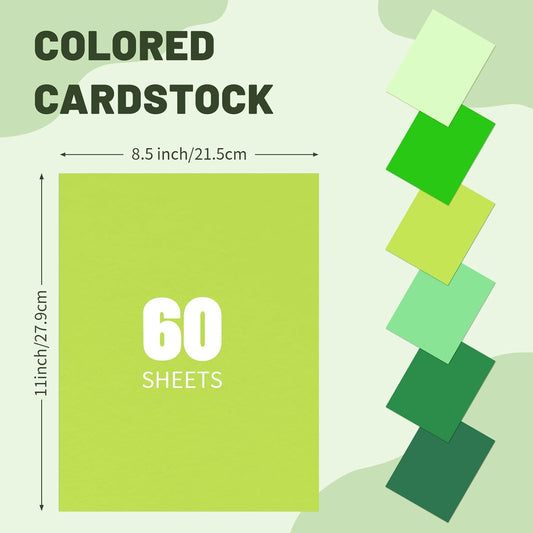 60 Sheets 8.5" x 11" Brown Colored Cardstock, 6 Assorted Shades 250GSM/92lb Thick Construction Paper for Printer, Card Making, DIY Crafts, Scrapbooking, Invitations & Party Decorations