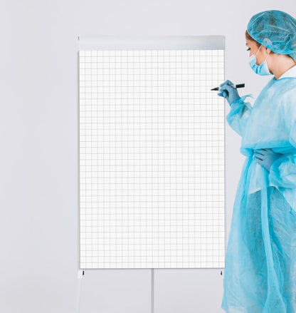 Large Engineering Graph Paper Pad - 22" x 17" Grid Paper Notepad, 4"x4" Blue Grid 50 Sheets/100 Pages Paper for Engineer Architect Designer Mathematician Draftsman