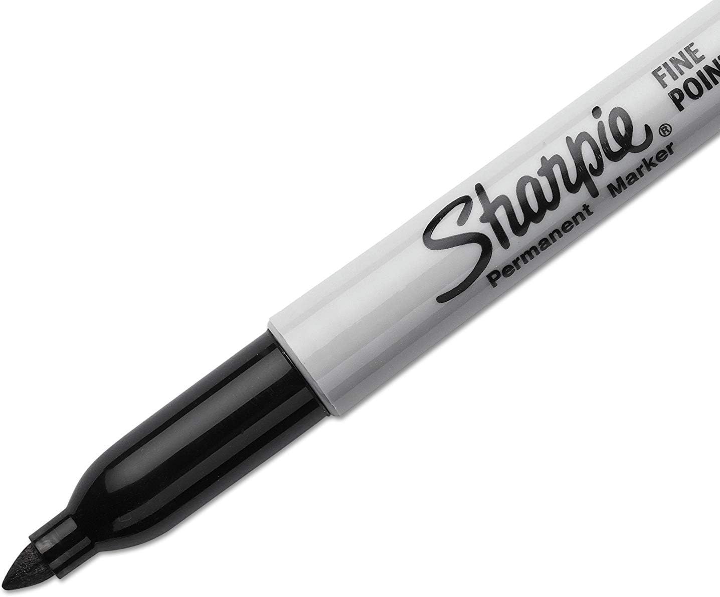 Sharpie Permanent Markers, Fine Point, Black Ink (4-Pack)