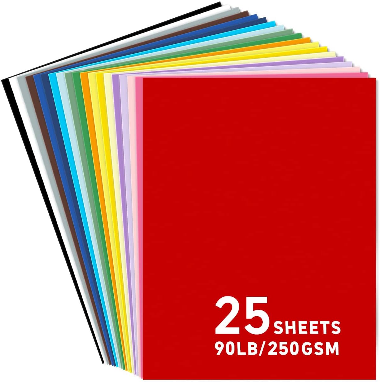 25Sheets Black Cardstock Paper, 8.5 x 11 Card stock for Cricut…