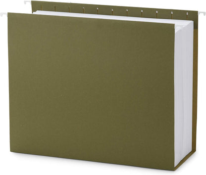 Blue Summit Supplies 25 Pack Extra Capacity Hanging File Folders Letter Size, Expandable Hanging File Folders, Heavy Duty 2 Inch Expansion, Designed for Wide, Bulky Files and Charts