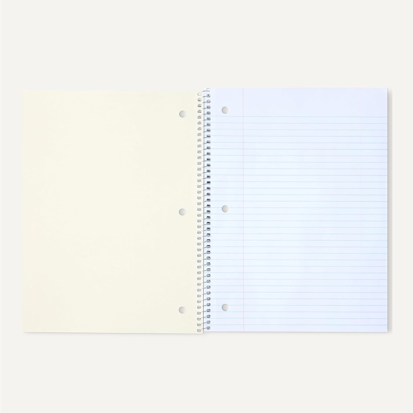 Amazon Basics College Ruled Spiral Notebook, For Work and School, 70 Sheets, 8" x 10.5", Assorted Solid Colors, 5 pack