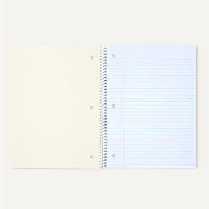 Amazon Basics College Ruled Spiral Notebook, For Work and School, 70 Sheets, 8" x 10.5", Assorted Solid Colors, 5 pack