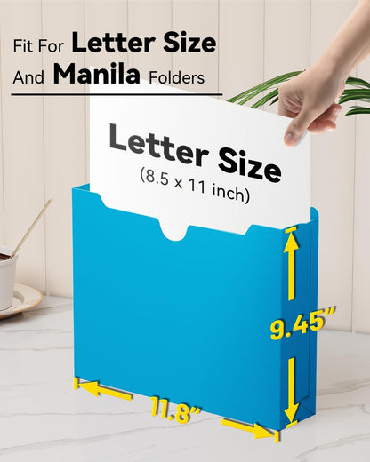 Ansook Poly 3.5”Expandable File Pockets,6 Pack Extra Capacity File Pockets Folders,Letter Size File Pockets,Heavy Duty File Pocket with Straight-Cut Tab,Holds 8.5" x 11" documents & Manila Folder