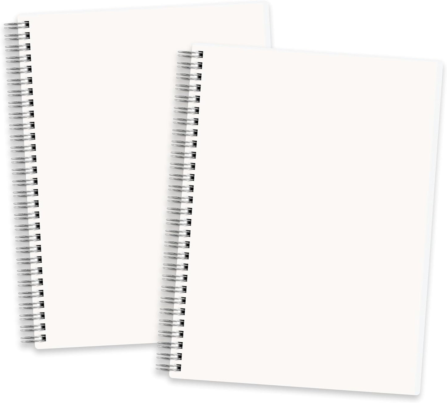 RETTACY Blank Journal Notebook, 3-Pack, 160 Pages per Pack, A5 Medium Size (5.7'' × 8.3''), 100 GSM Thick Paper, Spiral-bound, Flexible Plastic Cover, for Sketching, Drawing, Painting