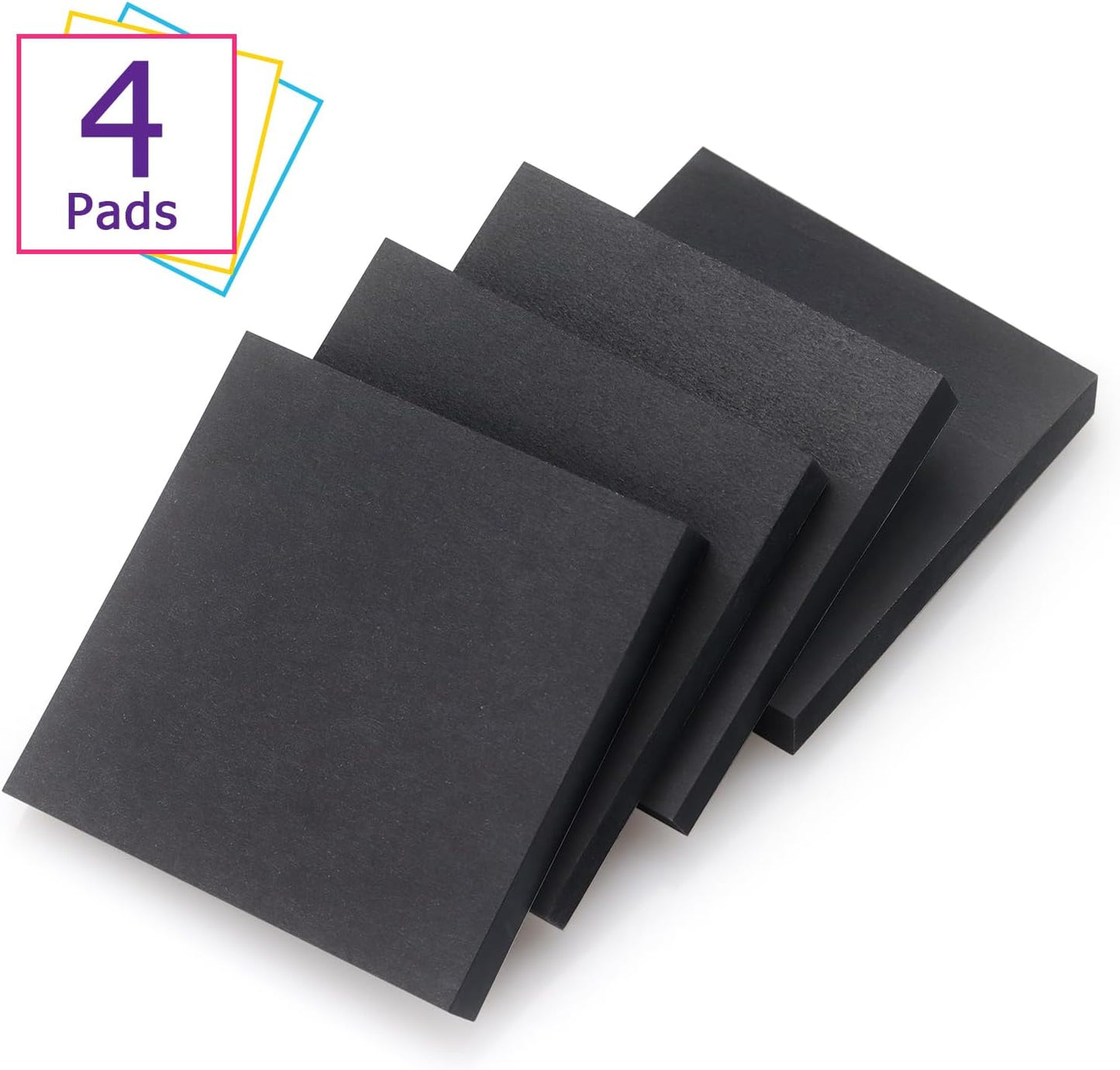 Sticky Notes 3x3 Self-Stick Notes Bright Colors Sticky Notes 4 Pads 100 Sheets/Pad (Yellow)