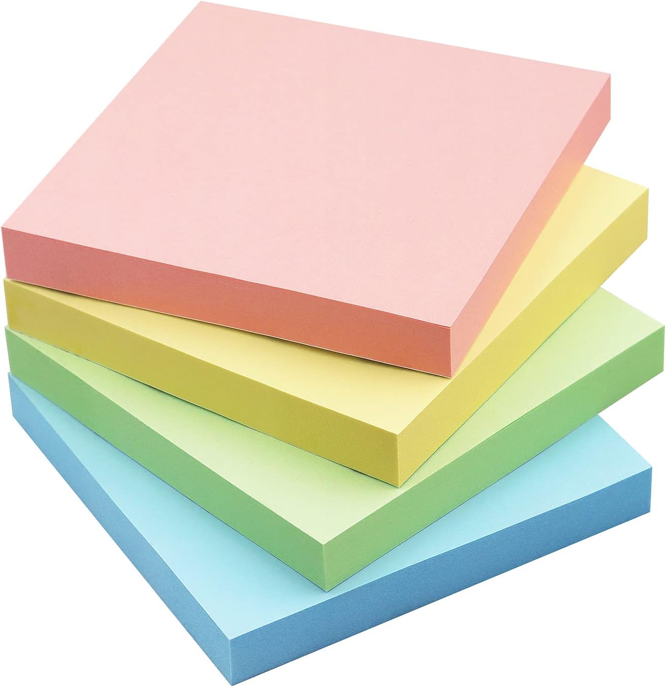 Sticky Notes 3x3 Self-Stick Notes Bright Colors Sticky Notes 4 Pads 100 Sheets/Pad (Yellow)