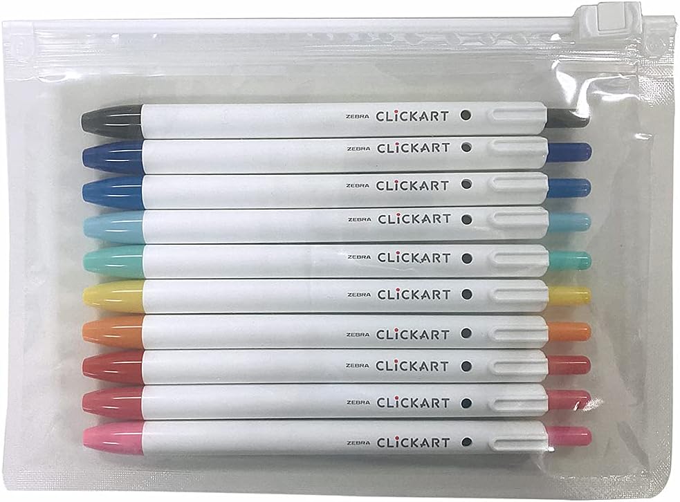 Zebra WYSS22-36C-N Clickart Water-Based Markers, 36 Colors, Case Included
