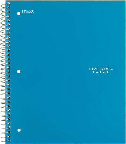 Five Star Spiral Notebook + Study App, 3 Subject, Wide Ruled Paper, 8" x 10-1/2", 150 Sheets, Fights Ink Bleed, Water Resistant Cover, Harvest Yellow (73463)