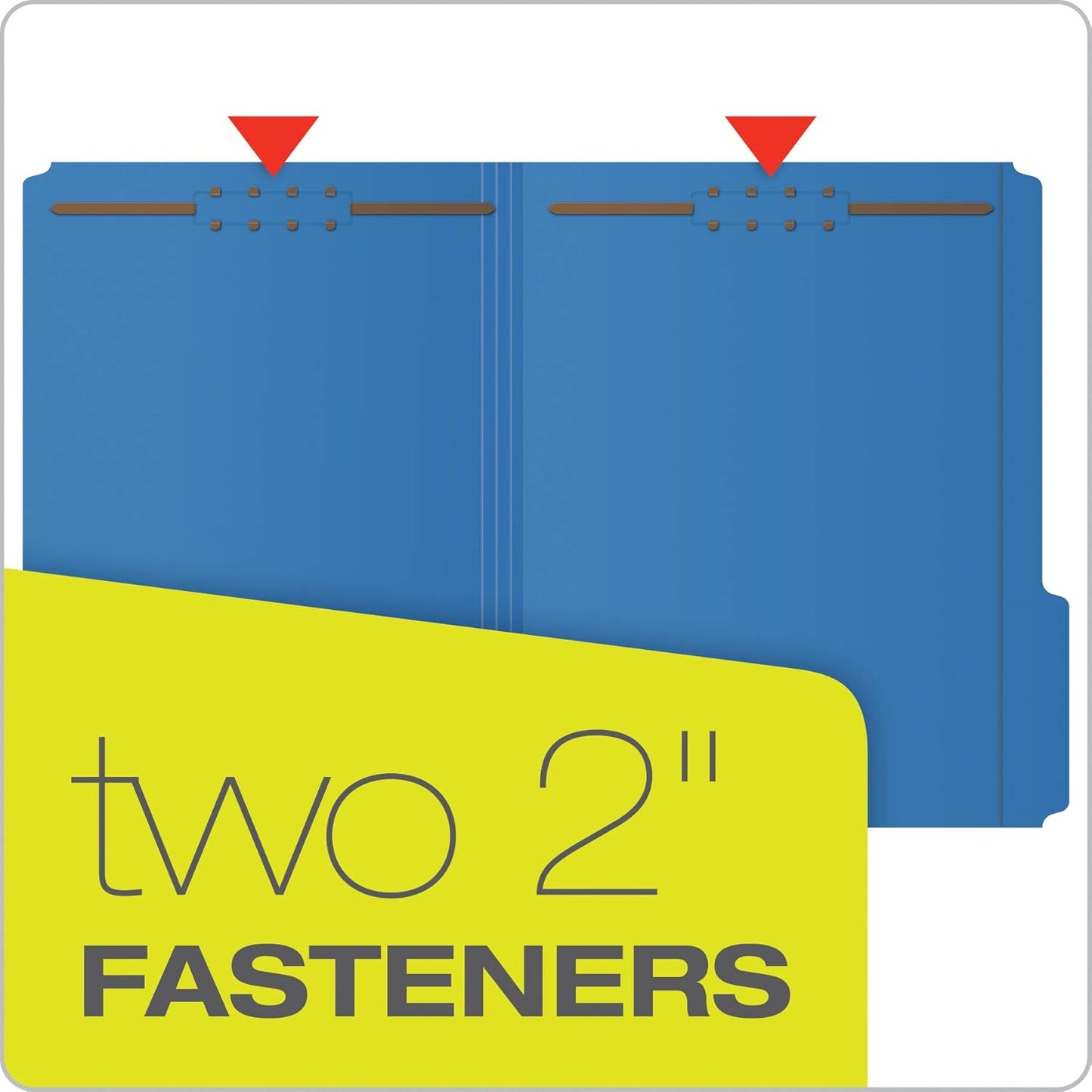 Pendaflex Fastener Folders, 2 Fasteners, Letter Size, Green, 1/3 Cut Tabs in Left, Right, Center Positions, 50 per Box (22140GW)