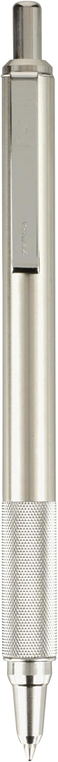 Zebra Pen F-701 Ballpoint Black Ink Fine Point 0.8mm Pen, Heavy Duty, Durable Stainless Steel Barrel, Knurled Grip, Silent Retractable Plunger, Ideal for Tactical Use, 3-Pack Plus 2 Refills (29412)