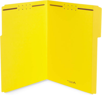 Blue Summit Supplies Blue File Folders with Fasteners, File Folders Legal Size, 1/3 Cut Reinforced Tabs, Durable 2 Prongs, Designed to Organize Standard Medical or Law Files, 50 Pack