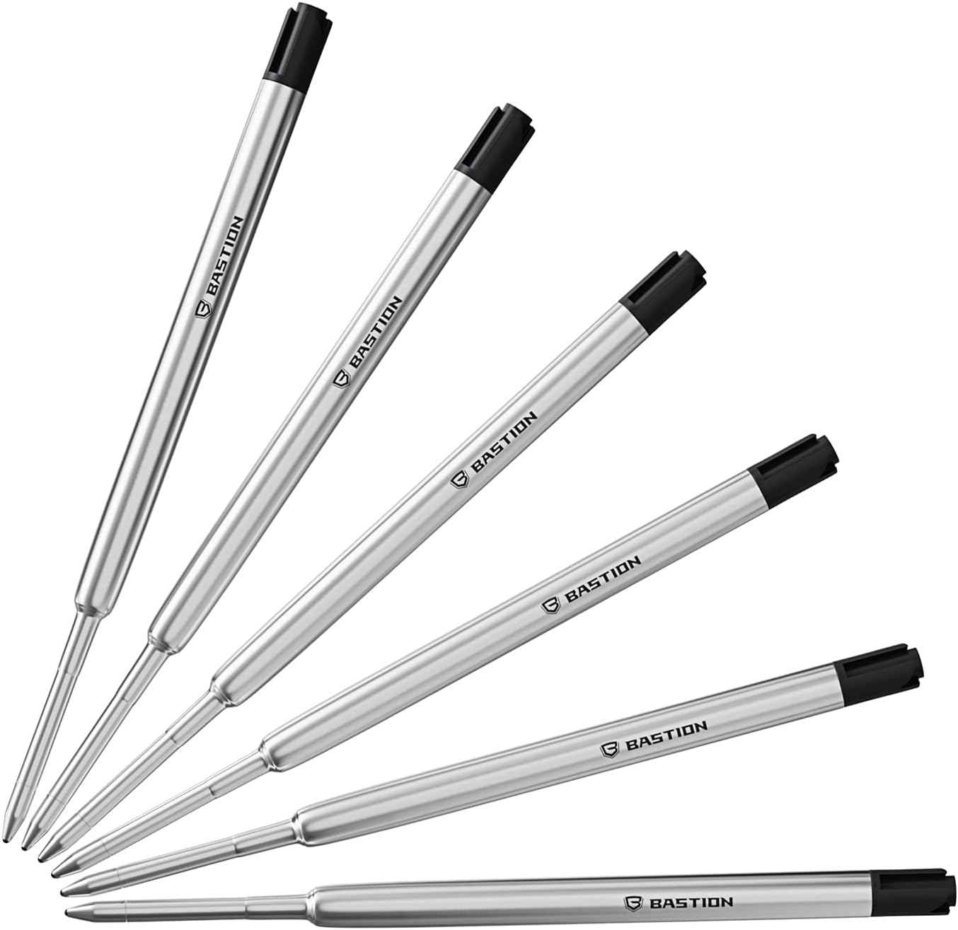 BASTION Pen Refill Ballpoint Blue | Replacement for All Bastion Bolt Action Pens | Standard Pen Ink Refills Cartridge (Blue 6 pc)