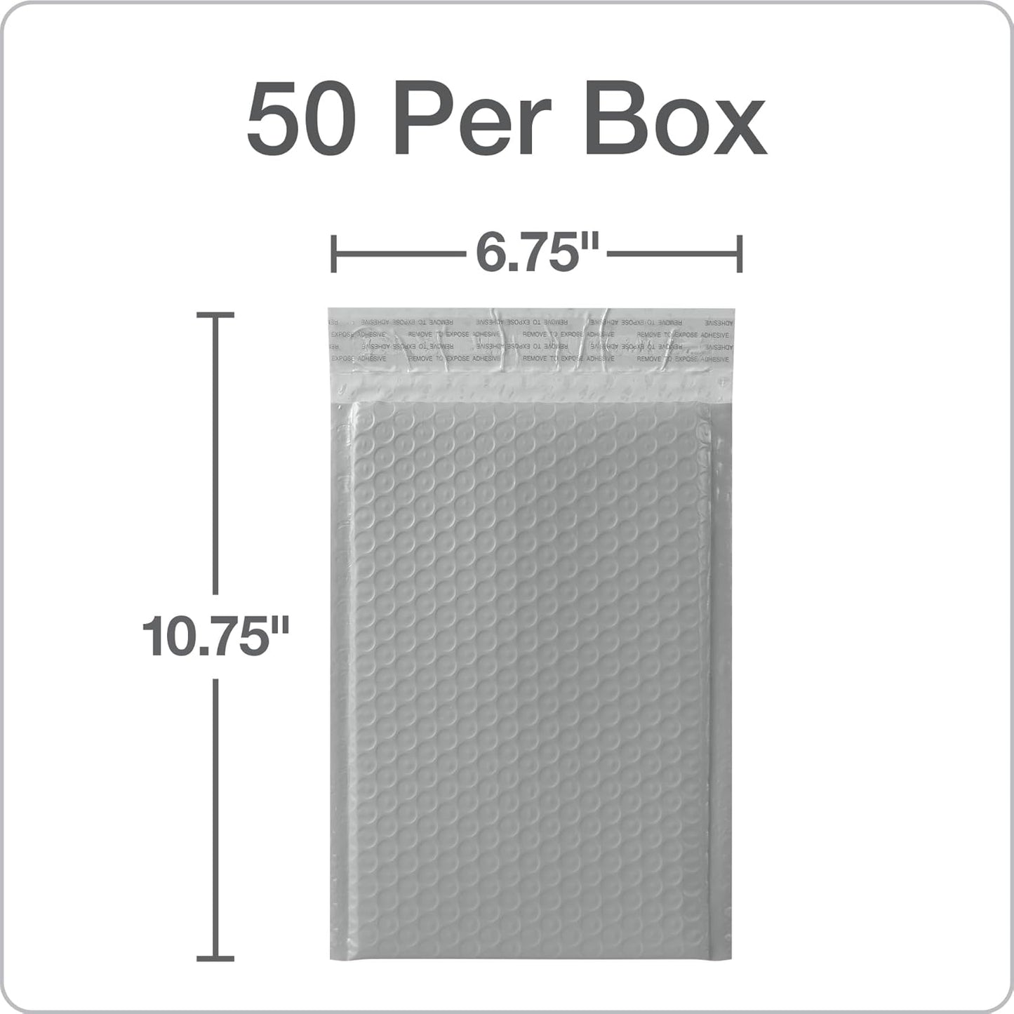 Quality Park Bubble Mailers, 6 x 9 Inch, White Poly Mailers, Padded Envelopes, Shipping Envelopes, Water Resistant, Self Seal, 50 Per Box (QUA85856), Plastic