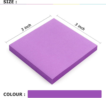 Sticky Notes 3x3 Self-Stick Notes Bright Colors Sticky Notes 8 Pads 80 Sheet/Pad (Blue)