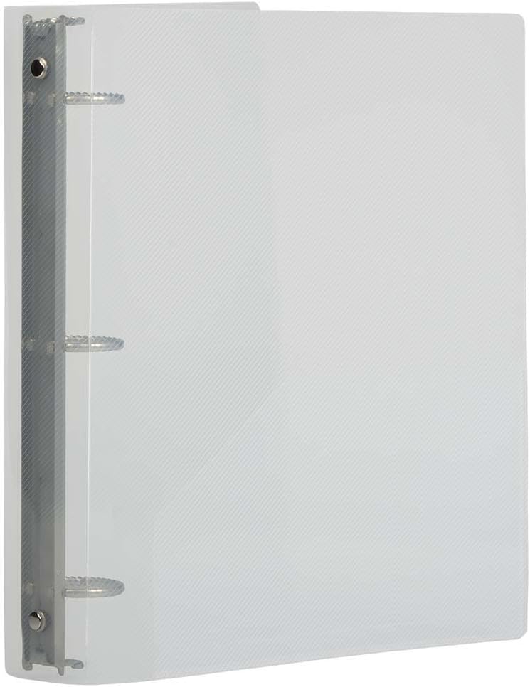 JAM PAPER Plastic 0.75 inch Binder - Clear 3 Ring Binder - Sold Individually