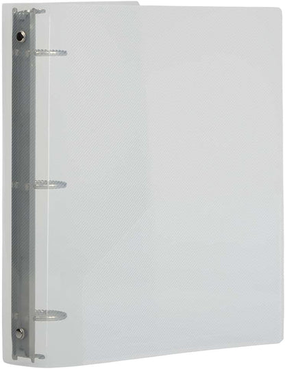 JAM PAPER Plastic 0.75 inch Binder - Clear 3 Ring Binder - Sold Individually