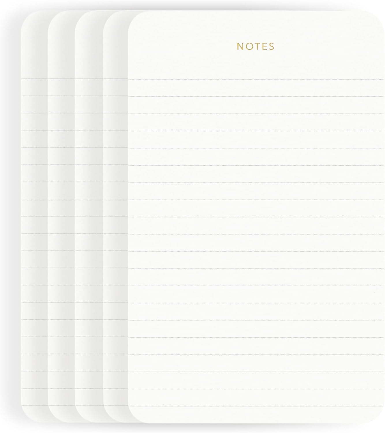 Pinesman - Elegant Desk Notepads for Professionals, Executive's Memo Pads, Minimalist, Gold Foiled, Lined Layout, 3 Pack, 225 Sheets Total (75 Each), 6.3" x 3.9”, 80 GSM, Eco-friendly, FSC™ Certified