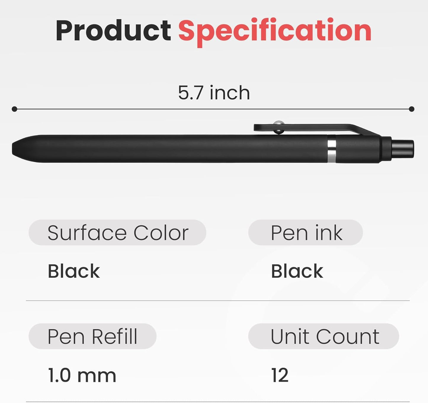 Sooez 40 Pack Bulk Pens Ballpoint, Black Ink Pens for Smooth Writing, Quick Dry Ball Point Pens Black, Medium Point 1.0mm Fidget Pens for Journaling, Office Supplies for Nurse Server, Note Taking