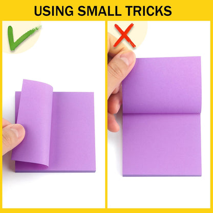 Sticky Notes 3x3 Self-Stick Notes Bright Colors Sticky Notes 8 Pads 80 Sheet/Pad (Blue)