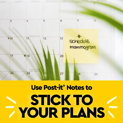 Post-it Notes, 1/3/8 x 1 7/8 in, 24 Sticky Notes Pads, 100 Sheets per Pad, Canary Yellow, The Original Post-it Note, School Supplies and Oﬃce Products