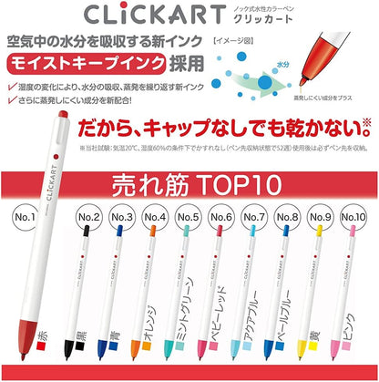 Zebra WYSS22-36C-N Clickart Water-Based Markers, 36 Colors, Case Included