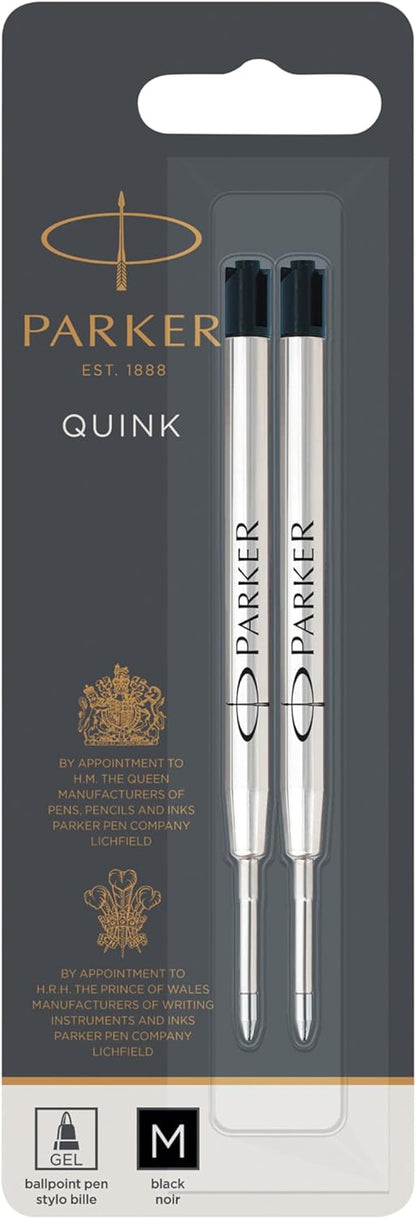 PARKER QUINKflow Ballpoint Pen Ink Refill, Fine Tip, Blue