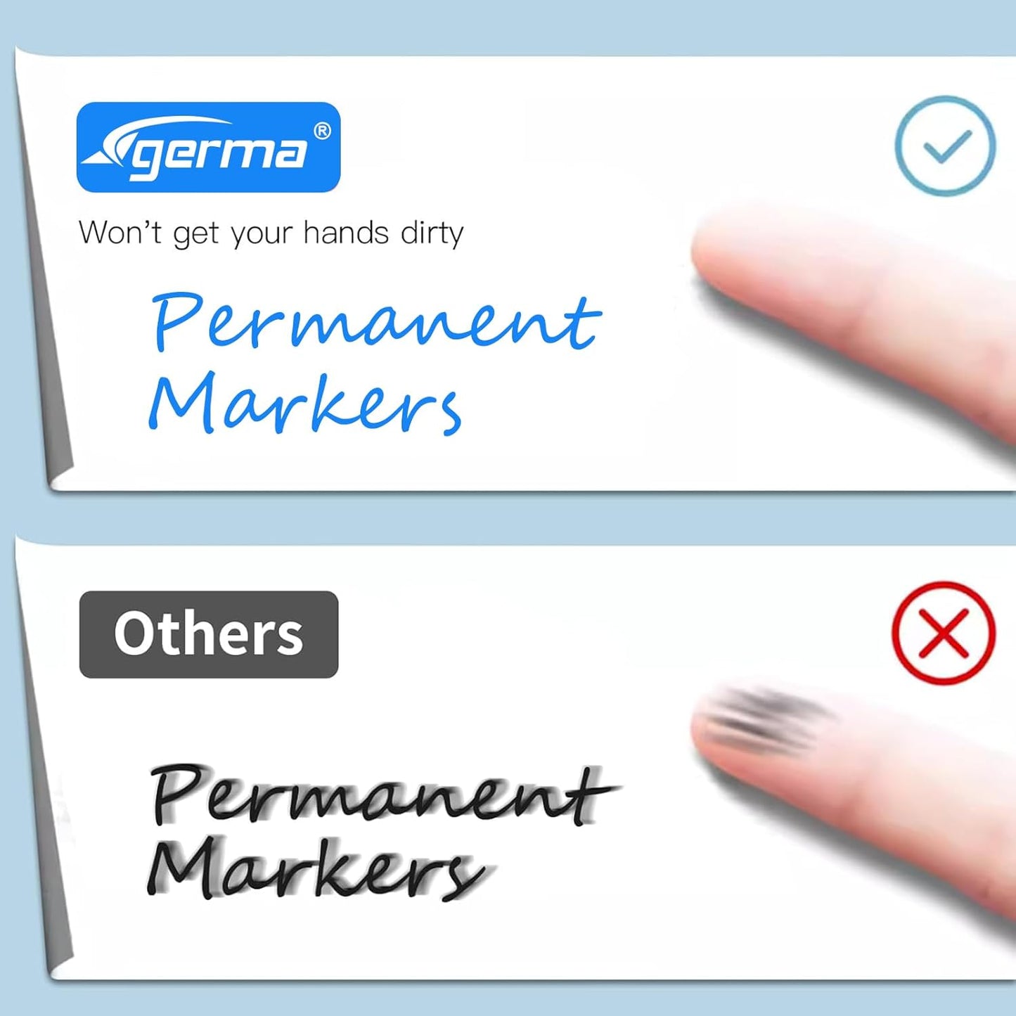 Cgerma Ultra Fine Point Permanent Markers Black, 18 Pack Ultra Fine Tip Markers, Waterproof, Quickly Dry, No bleed, Works on Plastic, Wood,Stone, Metal and Glass for School Office Home
