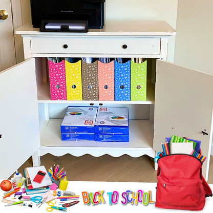 Evelots Magazine File Holder - Set of 24 Multi Color - Office Desk Organizer - Sturdy Cardboard - New Upgraded Double Front Panel for More Stability - Full 4 Inch Wide - Easy Assemble