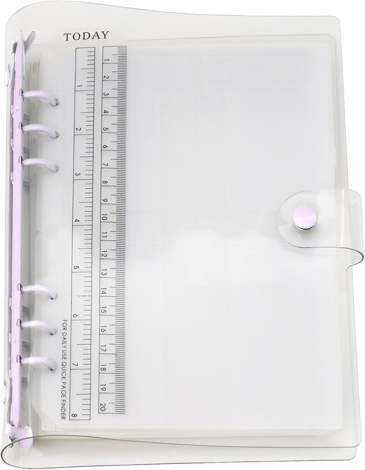A6 A5 6-Holes Colorful PVC Cover Round Ring View Binder with Snap Button Closure File Folder for Loose Leaf Sheet Protectors Notebook Refill (Pink Daisy, A5 Mini Set) - Colors B