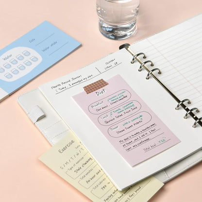 Monolike Memopad Memories design B SET - 4 Packs, 4 Different Designs, 100 Sheets Per Pad, Total 400 Sheets, Note pads, Writing pads, 3.15 x 4.17 Inches