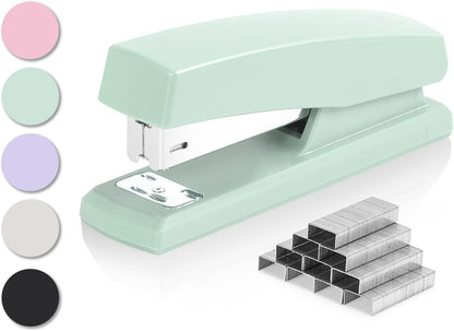 Deli Stapler, Desktop Staplers with 640 Staples, Office Stapler, 25 Sheet Capacity, White