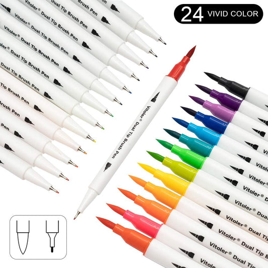 Vitoler Bible Highlighters,Assorted Colors Highlighters Dual Tip,Highlighter Set for Journaling Supplies