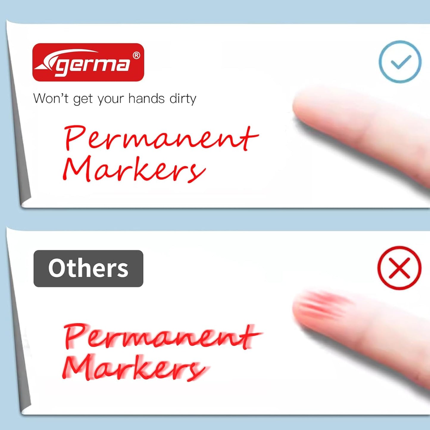 Cgerma Ultra Fine Point Permanent Markers Black, 18 Pack Ultra Fine Tip Markers, Waterproof, Quickly Dry, No bleed, Works on Plastic, Wood,Stone, Metal and Glass for School Office Home